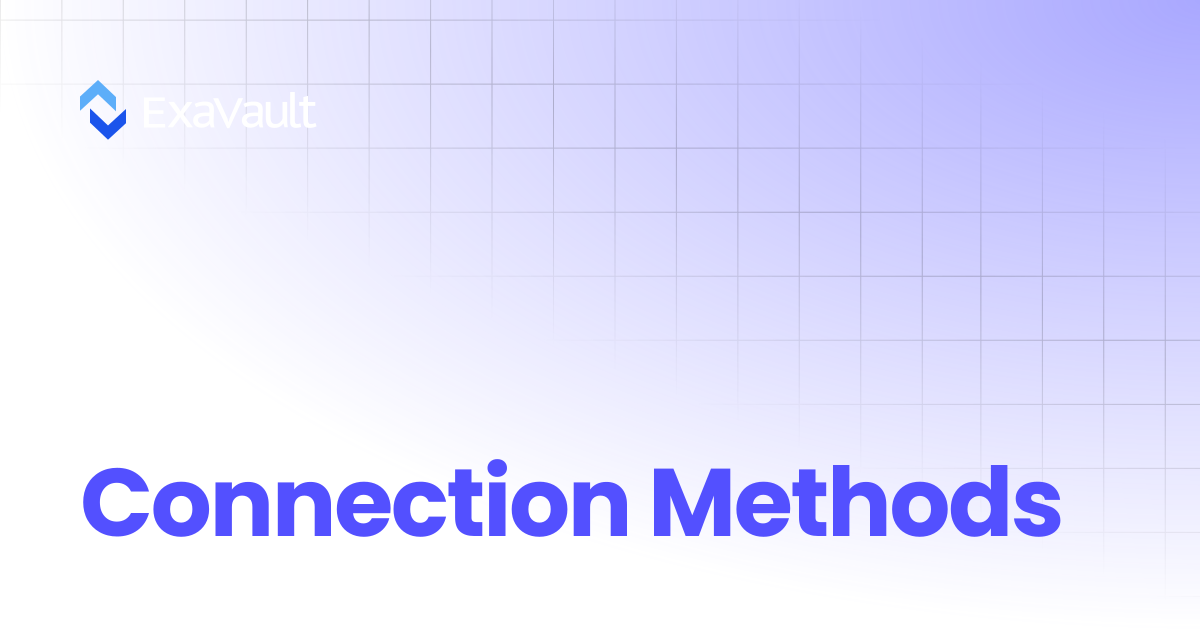 Connection methods exavault formerly smartfile 