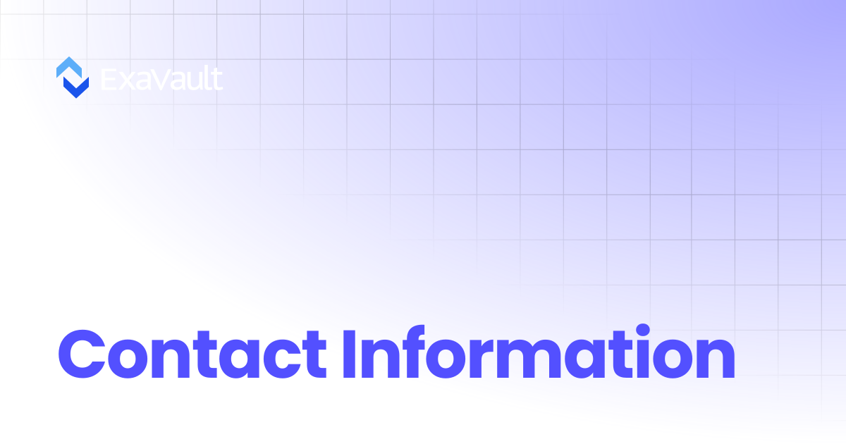 Contact Information | ExaVault (formerly SmartFile)