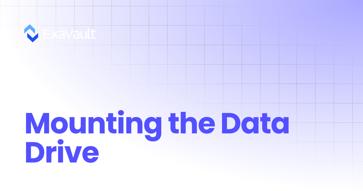 Mounting the Data Drive | ExaVault (formerly SmartFile)